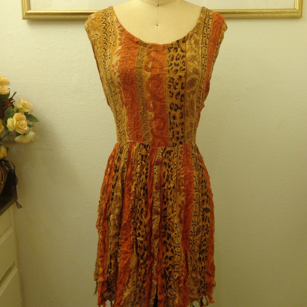Tribal Animal Print Summer Dress